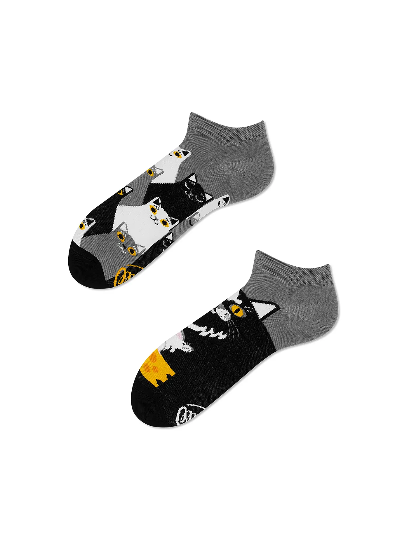 MANY MORNINGS | Damen Sneaker Socken BLACK CAT schwarz | 